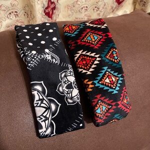 Kids Size Tribal and Mandala Patterned Minky SquishPrint Headbands